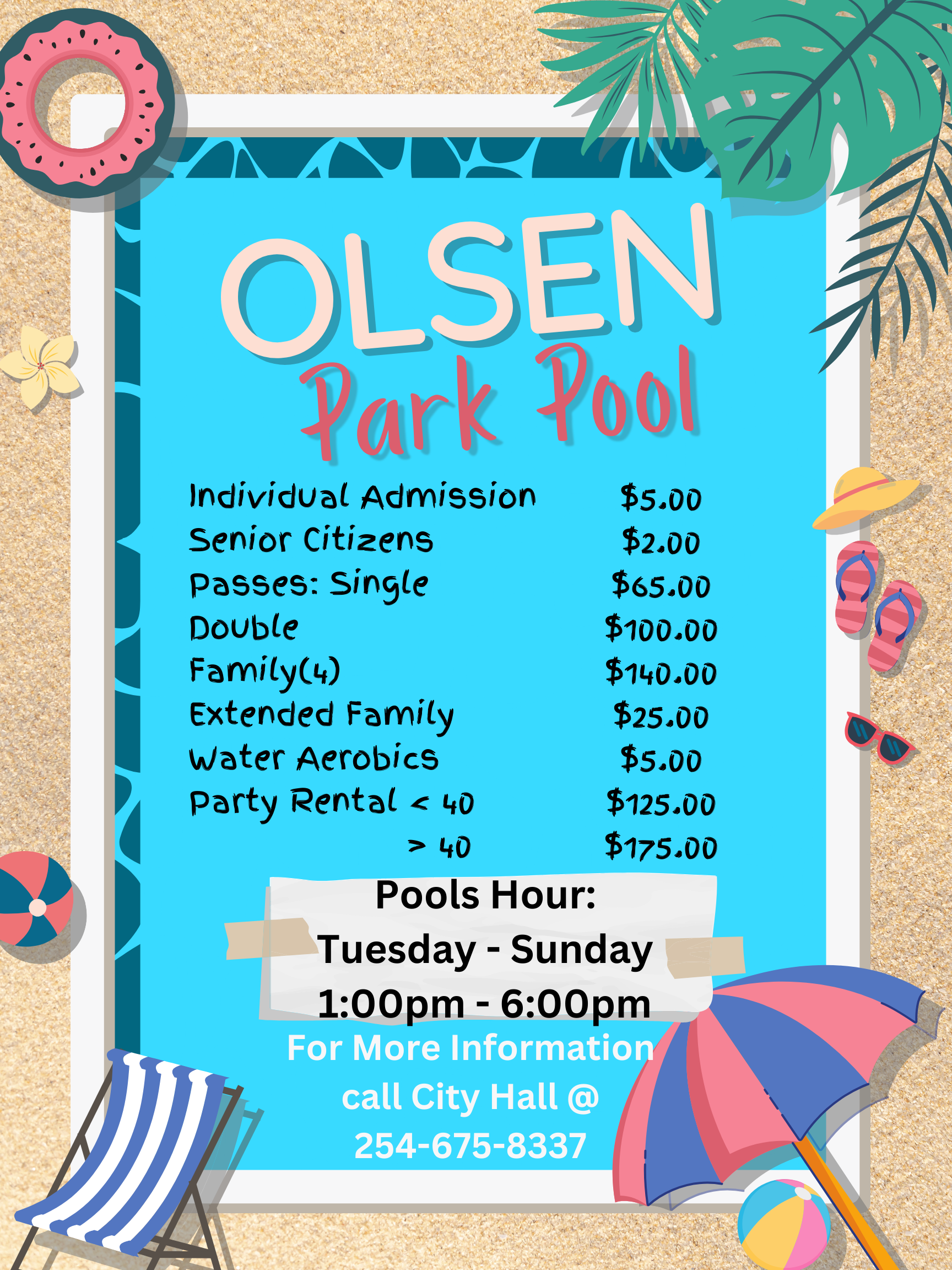 Clifton City Pool Hours 2024