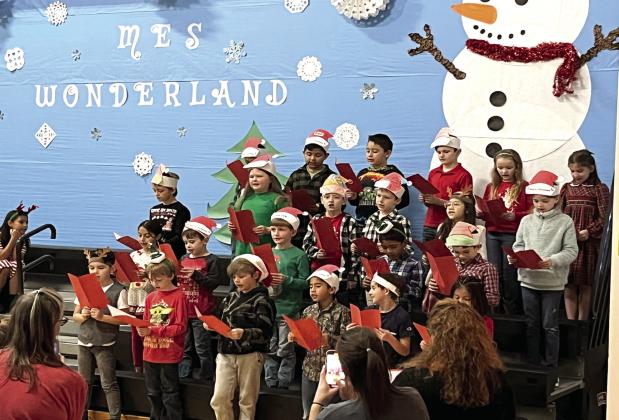 The Meridian Elementary School gym was nearly packed with families to listen to students sing Christmas tunes during the MES Christmas program on Wednesday, December 15. Nathan Diebenow | Meridian Tribune