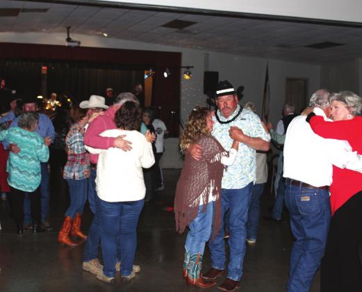 The dance floor is well-traveled at the first-ever New Year’s Eve Bosque Ball, hosted by Meridian Parks and Recreation. Brook DeZavala | Meridian Tribune