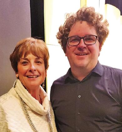 BCMA President Kathy Harr (from left) will welcome MCC conductor Peter Olson to the McLennan Community Orchestra’s performance at the Bosque Arts Center this Saturday. Photo Courtesy of Bosque Civic Music Association