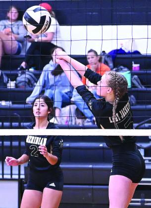 After opening the season against Bruceville-Eddy last Tuesday, Meridian played five matches in the Lady Jacket Tournament Thursday-Saturday. Photos courtesy Brett Voss’ The Sports Buzz