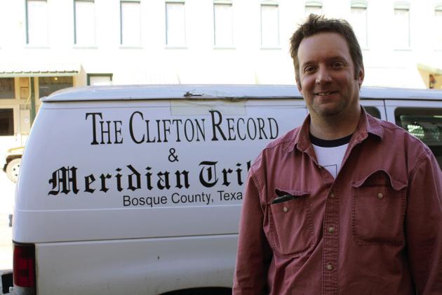 Nathan Diebenow joins The Clifton Record as its new managing editor. Staff Photo | Meridian Tribune