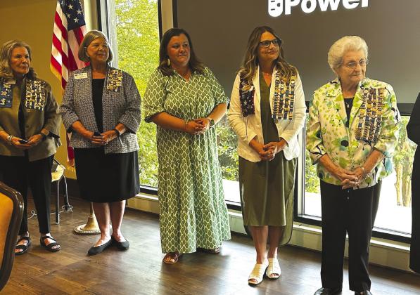 Liz Caraway, (third, from left) Chapter Regent for Bosque River Valley Chapter, National Society Daughters of the American Revolution (NSDAR), was installed as an officer to serve with the Heart of Texas Regents Council (HOTRC) on Thursday, June 6, in Waco. Photo Courtesy of Bosque River Valley Chapter, NSDAR