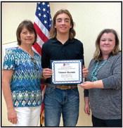 The 2nd DAR Chapter Scholarship was awarded to Trent Guinn of Clifton High School during the chapter’s May meeting. He is pictured with his mother (from left) and DAR Chapter Regent Liz Caraway.