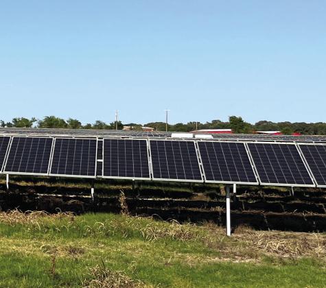 Several solar projects are in operation in Bosque County, such as this one near Meridian. Solar investments will overtake fossil fuel investments this year, the International Energy Agency has said. Staff Photo | The Clifton Record